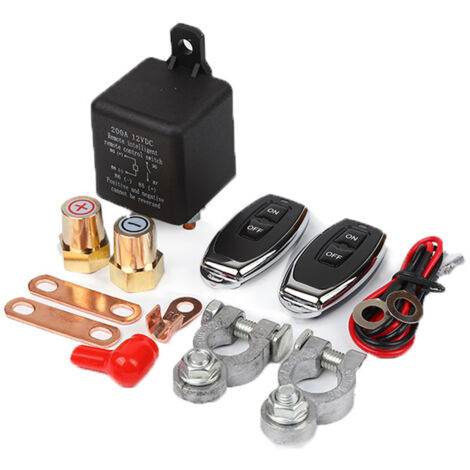 12V 200A Kfz-Relais mit doppeltem drahtlosem Trennschalter und Kupferspule, Batterietrennschalter