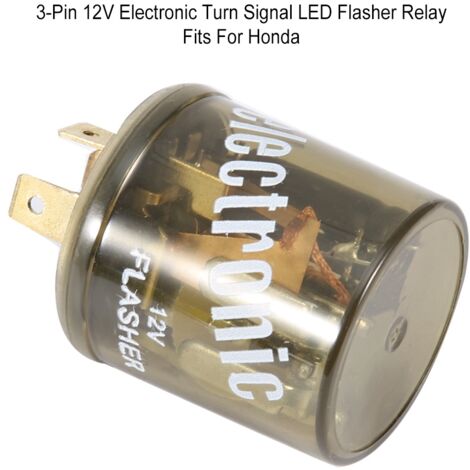 12V 20A 3-poliges rundes LED-Blinkerrelais, kompatibel mit Honda