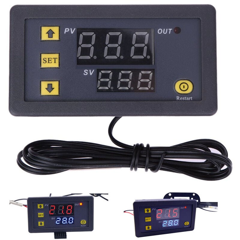 Osuper - 12V 20A W3230 lcd Digital Thermostat Controller Regulator High Temperature Alarm