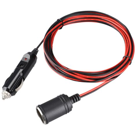 12V 24V 15A Heavy Duty Car Lighter Socket Male Female Extension Cord Power Supply Cable with Fused 3.7M