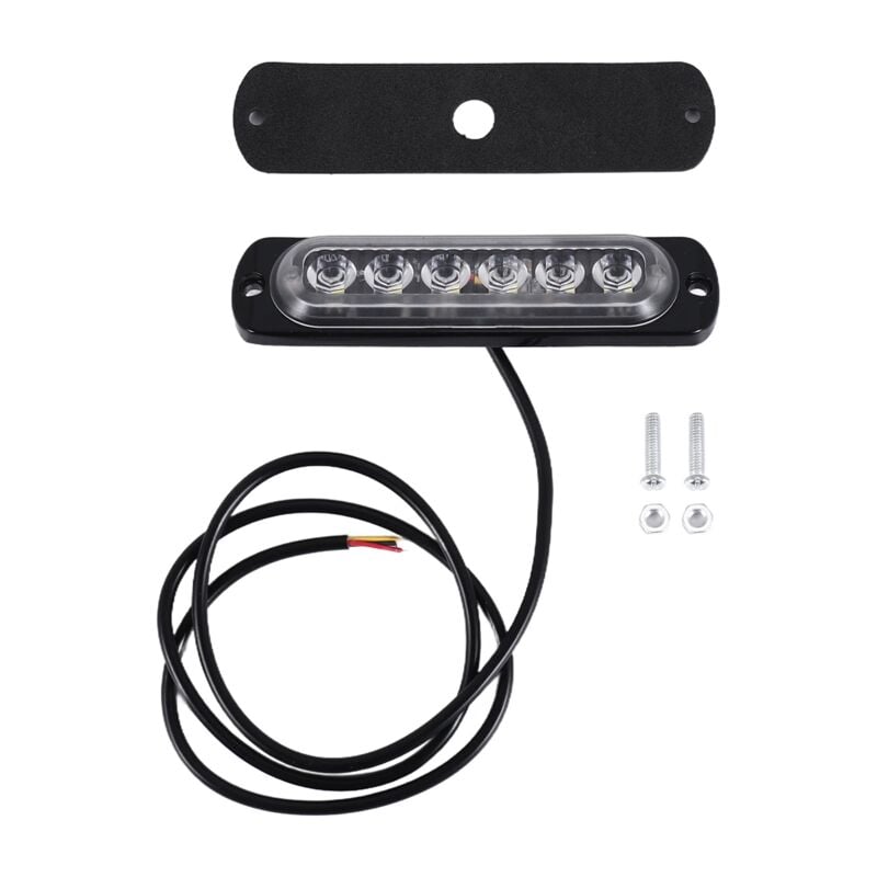 Image of 12V-24V 6LED Licht Flash Notfall Auto Fahrzeug Warnung Strobe Blinkt Weiß