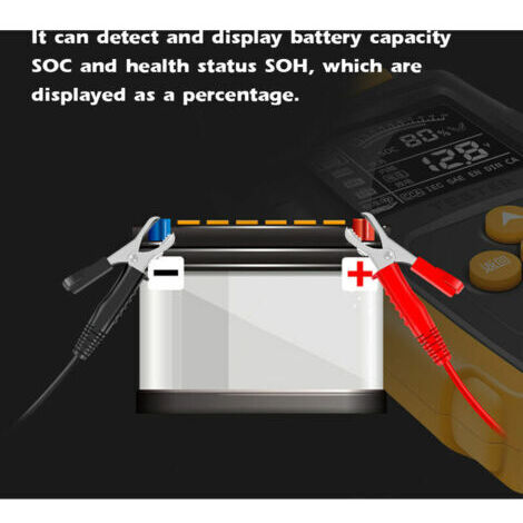 12V/24V Autobatterietester, digitales LCD-Batterieanalysegerät, Diagnosegerät für Autobatterien