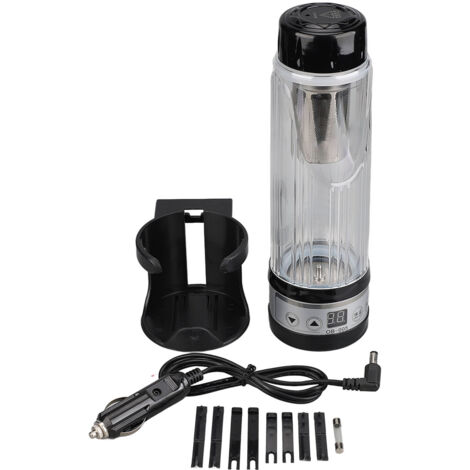 12V/24V beheizbarer Autobecher aus Borosilikatglas, großes Fassungsvermögen 420ml, schwarzer multifunktionaler elektrischer Becher für Fahrzeuge