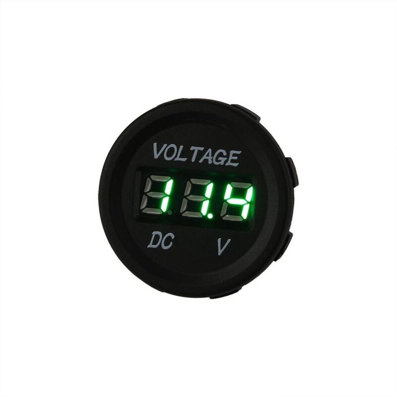 Image of 12V 24V DC Wasserdichtes LED-Digitaldisplay Kfz-Voltmeter Stecker