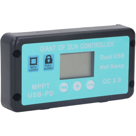 12V 24V MPPT Solar Charge Controller Professional USB PD QC3.0 Solar Panel Regulator with LCD Display for Battey 40A