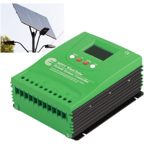 12V/24V MPPT Wind-Solar-Hybrid-Laderegler mit GPI-LCD-Display – Intelligenter Boost-Laderegler