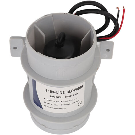 12V 3-Zoll-Schiffsbilgenlüfter, geräuscharm für Boote und Yachten, integrierte Luftzirkulation