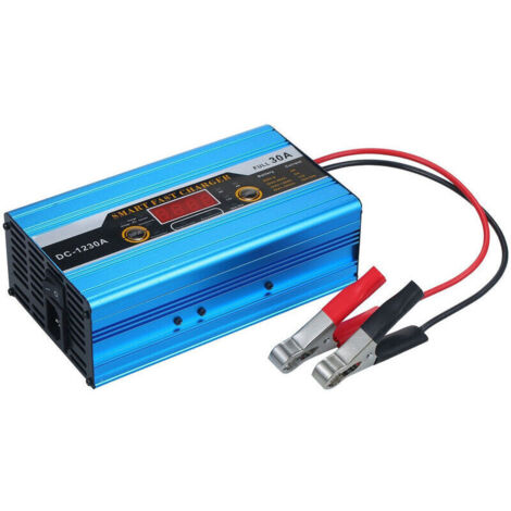 12V 30A Intelligentes Schnellladegerät mit digitalem LCD-Display, Kfz-Batterieladegerät, Modell: EU-Stecker