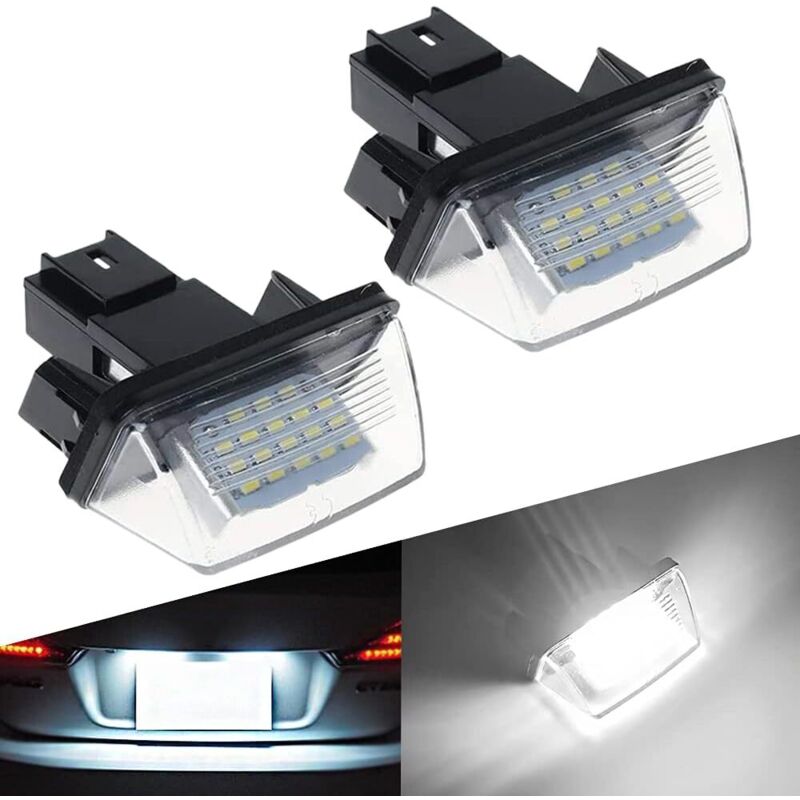 12V 3528SMD 6500K Xenon White Car LED License Plate Rear Lights for Peugeot 206 207 306 307 308 5008 Citroen C3 C4 C5 Berlingo SAXO XSARA Picasso 2pcs