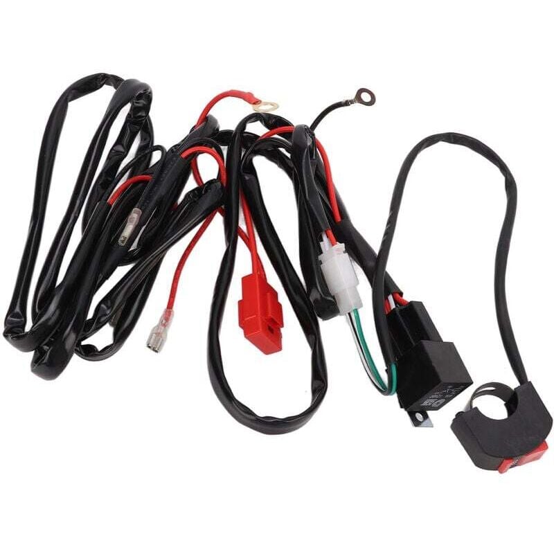 Image of 12V 40A LED-Arbeitsscheinwerfer-Kabelbaum für 9-32V Motorräder, ATVs und E-Bikes