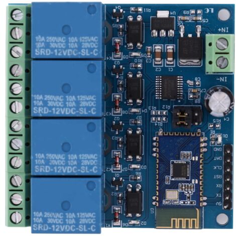 12V 4CH Remote Control Switch Bluetooth Relay Module for Android Mobile Motor LED Light DIY Electronic Kit
