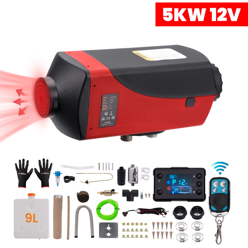 Maxpeedingrods - Voiture Chauffage 5KW 12v Air Diesel Fuel Heater lcd Monitor for Camion Bateau