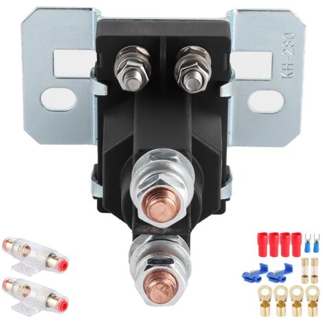 12V/500A DC-Relais mit 100A-Sicherungshalter und Doppelbatterietrennschalter für Auto, Wohnmobil, Yacht
