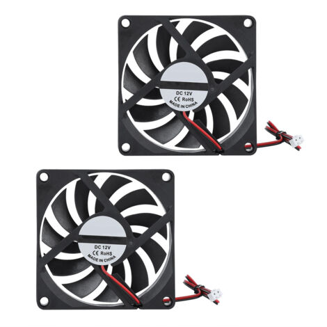 12V 6000RPM Lüfter für 3D-Drucker, 21,46 CFM, 2 Stück, Hochgeschwindigkeit