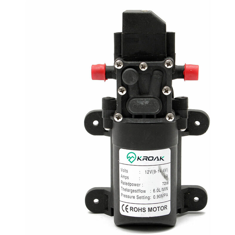 Insma - Pompe à eau auto-amorçante haute pression à diaphragme cc 12V 6A 72W 6L lbtn