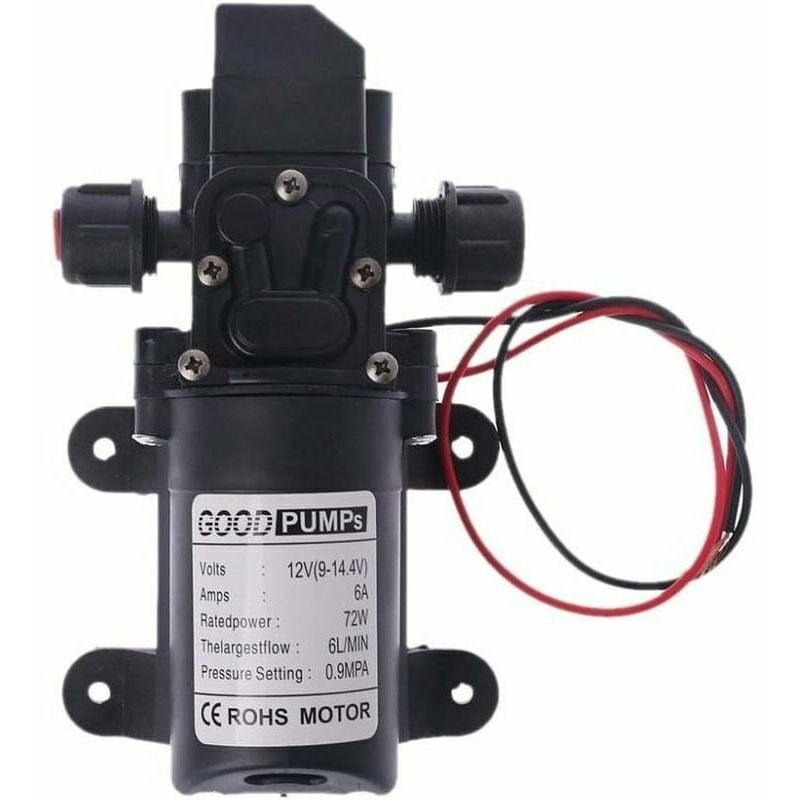 12V 6L/min vr Water Pump High Pressure Water Pump Diaphragm Oil Injection Pump vr Water Pump (Voltage: 12V)