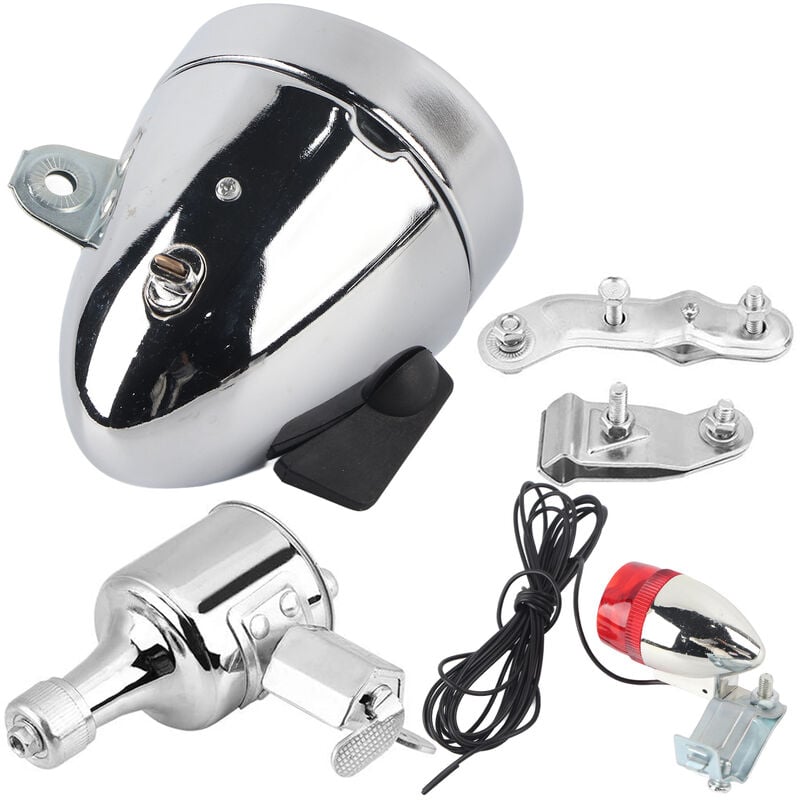 Jeffergarden 12V 6W Générateur de Friction Dynamo Phare Feu Arrière Kit pour Vélo Vélo Motorisé
