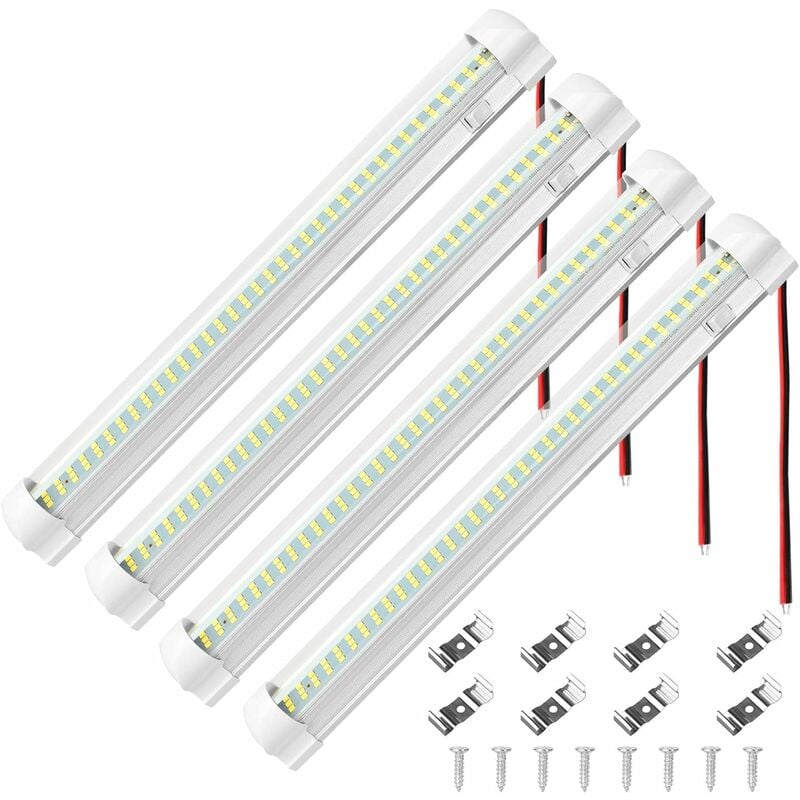 12V-80V 108 Ruban LED SMD Plafonnier Voiture pour camping-car camping-car Bus caravane cuisine salle de bain blanc bande intérieure éclairage avec