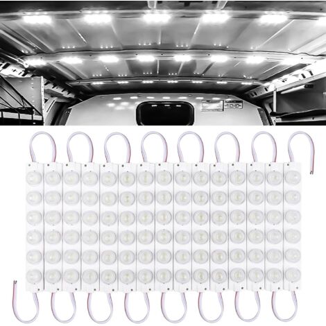 12V 90 LEDs Van Innenbeleuchtung LED Deckenleuchten Kit, Superhelle Deckenlampe, für Van RV Trailer Boot Bus (15 Module, Weiß)