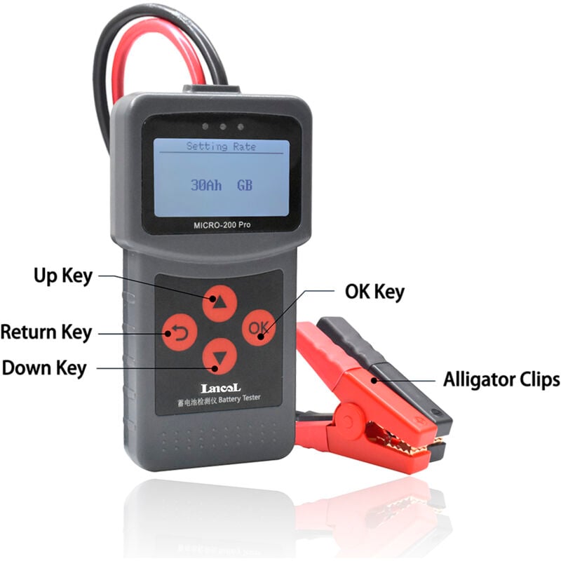 Image of 12V Auto-Motorrad-Batterietester, SAE CCA JIS Digitalanalysator, Kfz-Diagnosegerät für LKW.