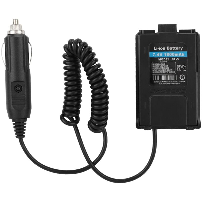 Image of 12V-Autoladegerät für Baofeng UV-5R Funkgerät, Kfz-Netzteil für Walkie-Talkie