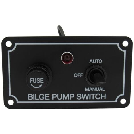 12V Bilge Pump Switch - IP65 Water Resistant Rocker Panel Horizontal