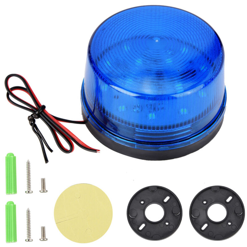 12V bleu signal d'alarme,d'alarme de balise de stroboscope de led bleue clignotant la lumière sans son Antidéflagrant, anti-poussière, peut être