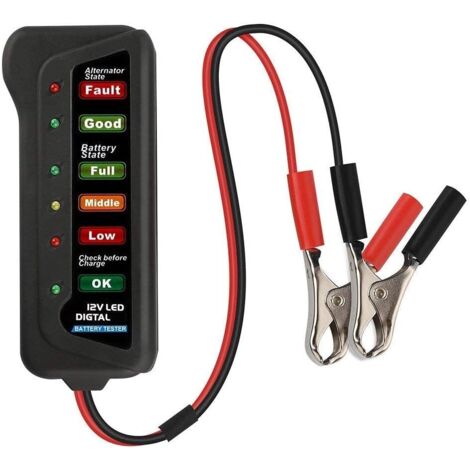12V Car Battery Tester Auto Digital Analyzer Automotive Alternator Test Tool 6 LED Displays Motorcycle Accessories Tester