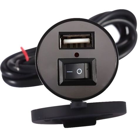 12V chargeur d\'alimentation de téléphone de moto vélo avec interrupteur Prise de port imperméable ----DQ FRANCE