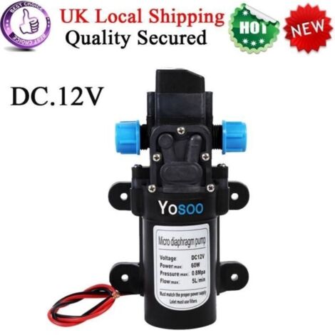 12V DC 5L / min 115Psi Pompe À Eau à Haute Pression auto-amorçage Pompe à eau de lavage AUTO
