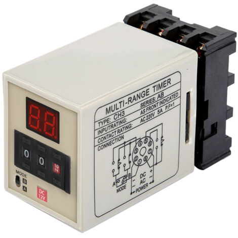 12V DC Dual-Mode-Relais-Timer mit LED-Anzeige