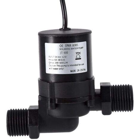 12V DC Solar Water Circulation Pump – High Efficiency and Long Lifespan – For Solar Water Heaters, Aquariums, Fountains – Robust and Durable