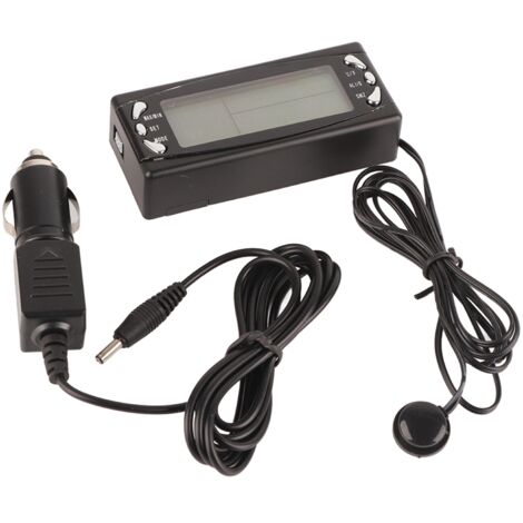 12V Digital-Autouhr-Thermometer mit LCD-Alarm und Dual-Sensor CT23