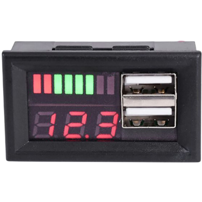 Image of 12V Digital Voltmeter Batterie Panel Voltmeter für USB 5V 2A Ausgang