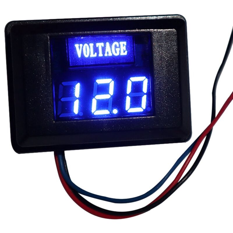 Image of Tlily - 12V Digital Voltmeter Spannung Tester Gauge Helle led Display für Auto Motor rv Blau