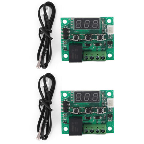 12V Digitalthermostat W1209 -50110°C Wasserdicht zur Temperaturregelung (2 Stück)
