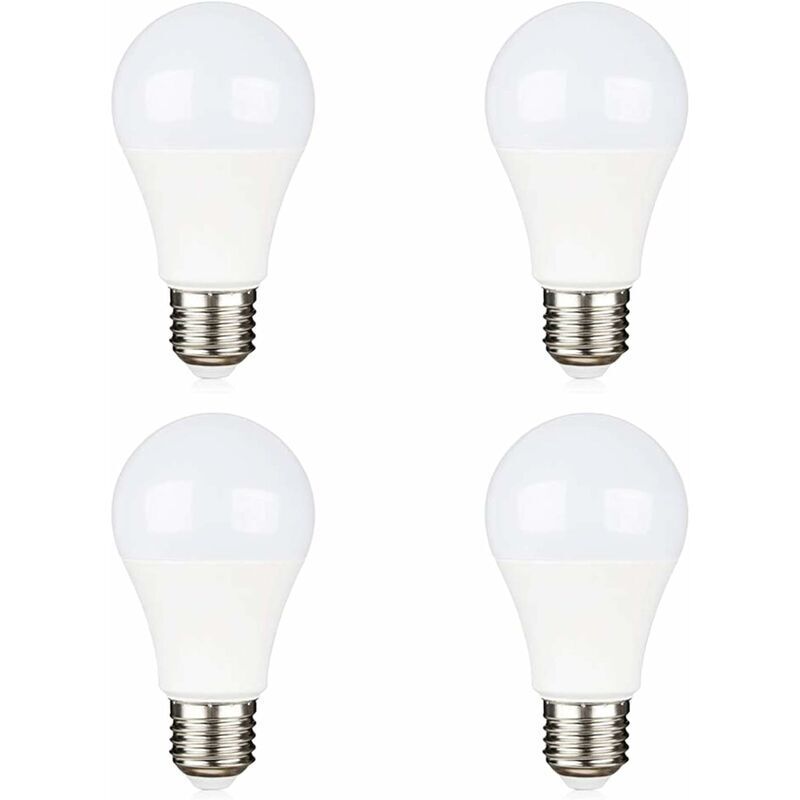 12V E27 9W Blanc Froid 6000K Équivalent Halogène 75W, AC DC 12 Volt 24 Volt E27 LED lot de 4