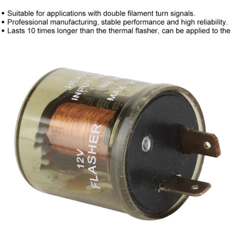 12V Elektronisches Blinkrelais für Motorräder - 2 Pins - Halogen-Blinker
