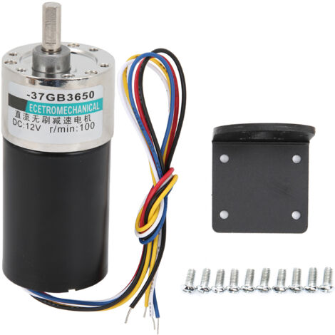 12V Gleichstrom-Bürstenlosmotor mit Getriebe und Halterung für Präzisionsmessgeräte (100 U/min)