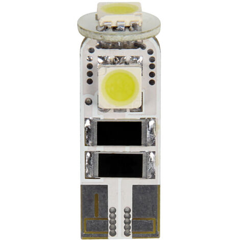 12V Hyper-Led 9 - 3 SMD x 3 chips - (T10) - Trifocus - W2,1x9,5d - 2 pz  - Scatola - Bianco - Doppia polarità - Resistenza incorporata
