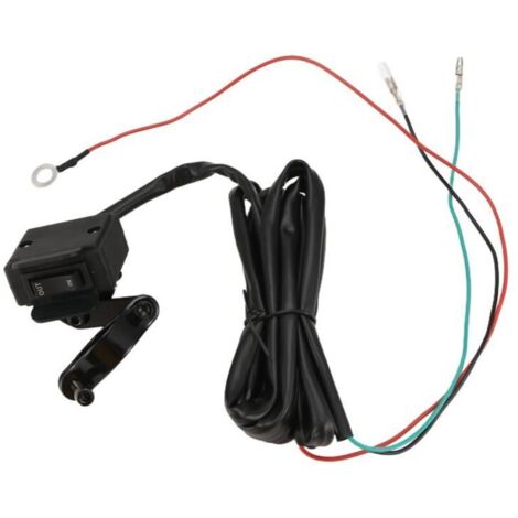 12V Interrupteur au Pouce à Bascule de Treuil avec Support Ligne Commande Guidon pour Accessoires éLectrique ATV UTV