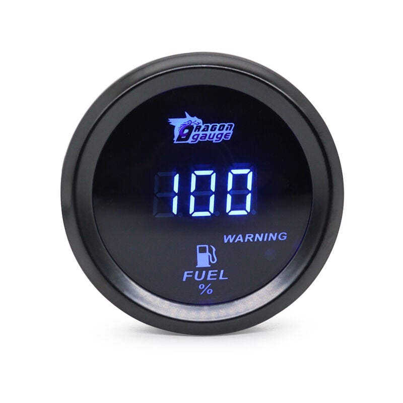 Erhope - lifcausal Jauge de Carburant Numérique Universelle 52MM Double Affichage led Bleu/Rouge 12V 240-33 Ohms pour Véhicule