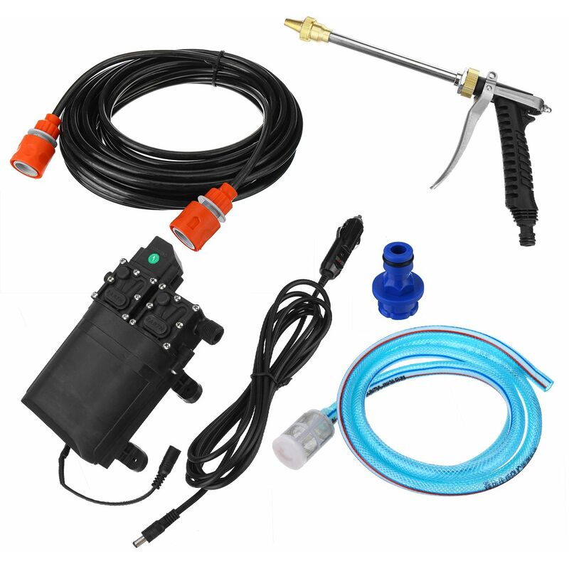 

12V Kit de Pistola de Limpieza para Coche 100/160 PSI Alta Presión con Accesorios