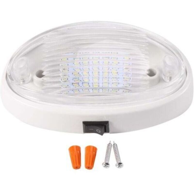 Image of 12V LED-Leuchte mit Schalter für Wohnwagen, Wohnmobil, Boot, Markise, Tunnelstart, Weiß