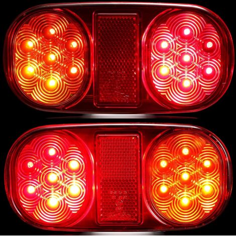 12V LED Trailer Lights, 2pcs Waterproof LED Trailer Tail Light