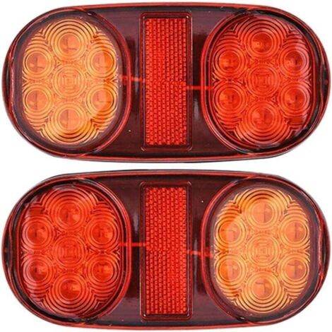 12V LED trailer taillights, 2 waterproof LED trailer taillights