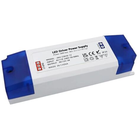 12V LED Transformer, 230V to 12V LED Transformer, 0-36W LED Transformer Driver, Constant Voltage Power Supply for Under-Cabinet Lighting, LED Strip Display, MR16 MR11 G4 LED Bulbs