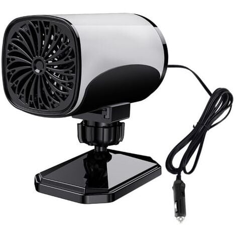 LABLANC 12V Mini Ventilateur De Chauffage,Économie D'énergie Radiateur Soufflant,USB Rotatif Électrique Aéroconvecteur Ventilateur,Avec Support Rotatif À 360 Degrés Chauffage D'appoint Economique Silencieu