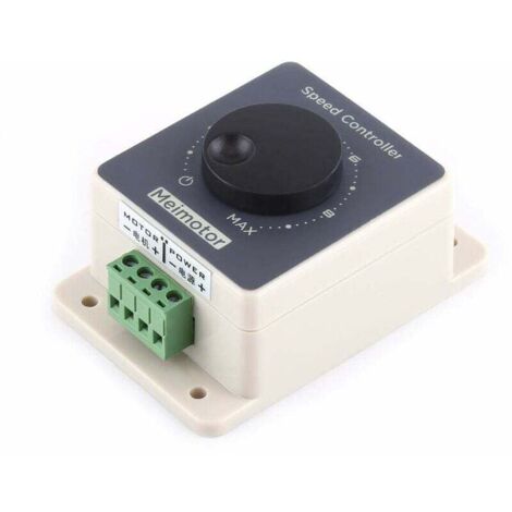 12V Motor Speed Controller, PWM Motor Speed Controller Pulse Width Modulator DC10-60V 20A Waterproof Shell