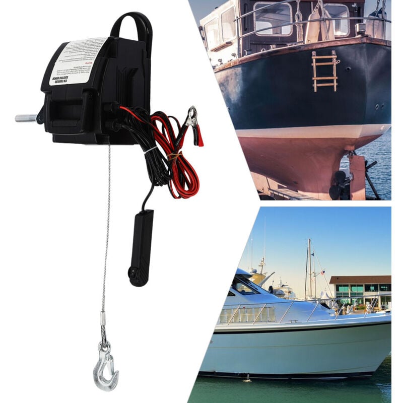 Senderpick - 12V Portable Câblé Télécommande Treuil électrique 906KG Electric Winch